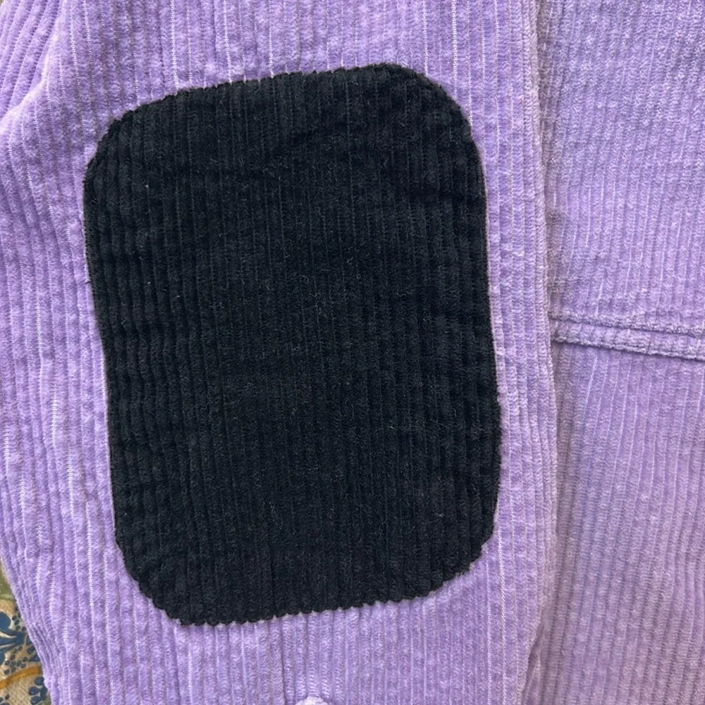 Coach Corduroy‎ Elbow Patch Button Down Shirt Shacket Purple/Black Women’s XXL